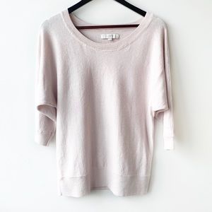 Ann Taylor LOFT Pink Scoop Neck Cashmere Sweater